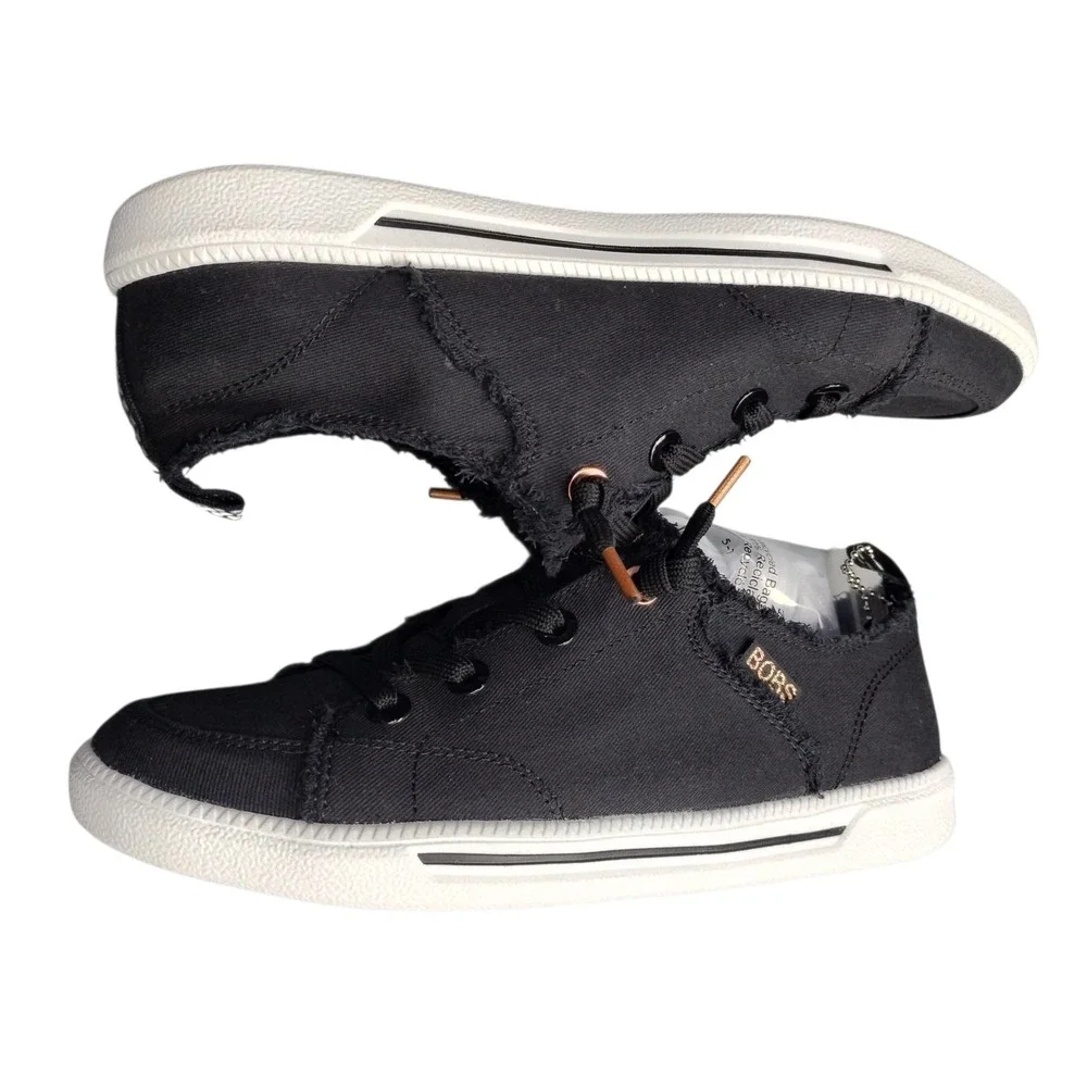 BOBS by Skechers B Cute 2.0 Sneakers Womens US 6 Black Comfort Low Top 114150